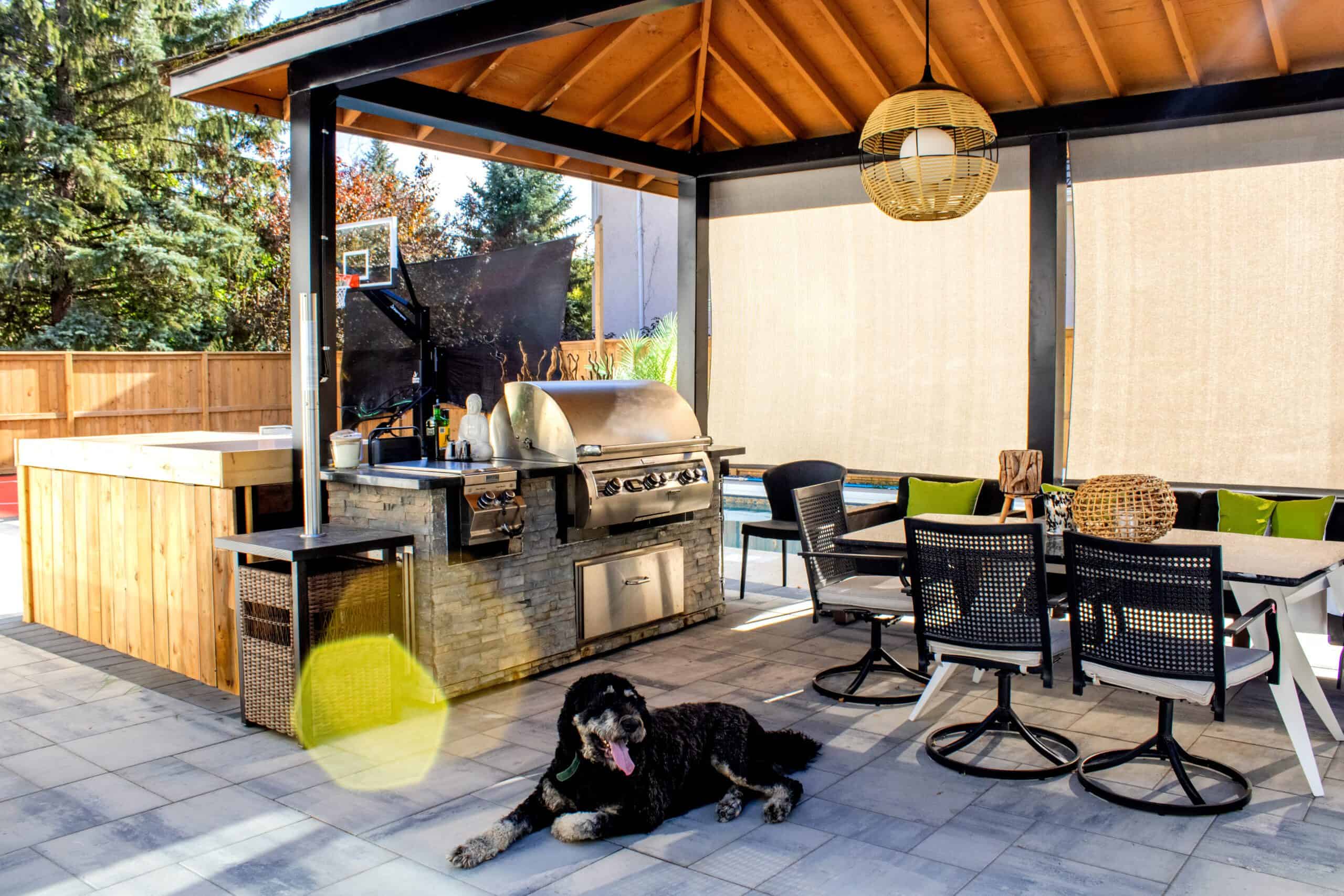 Beautiful outdoor kitchen space