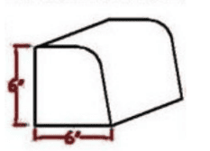 "D" Style commercial curbing mold profile 6x6