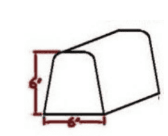 Parking Curb commercial curbing mold profile 6x6