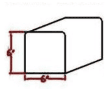 Six by Six commercial curbing mold profile 6x6