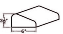 LP Slant residential curbing mold profile 3.5x6