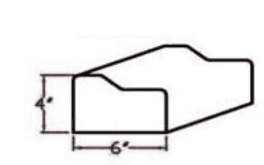 Super residential curbing mold profile 4x6
