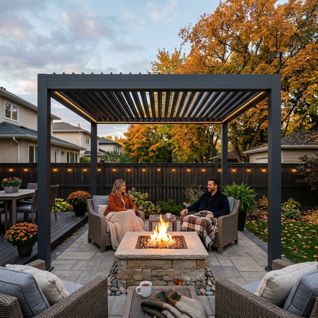 Pergola and Fire Pit Winnipeg: Add 8 Weeks Outside