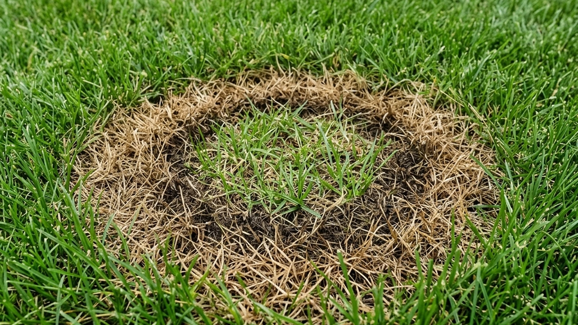 Lawn diseases Winnipeg necrotic ring spot frog-eye pattern Kentucky bluegrass circular dead ring recovering centre