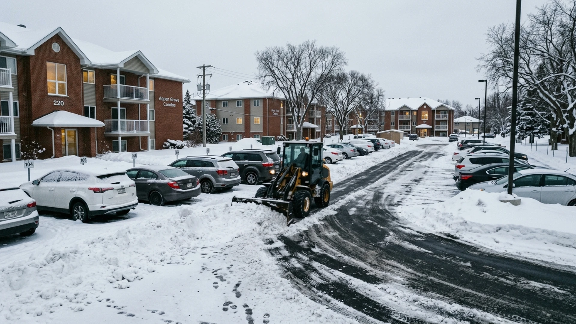 Condo and strata snow removal Winnipeg multi-building property clearing